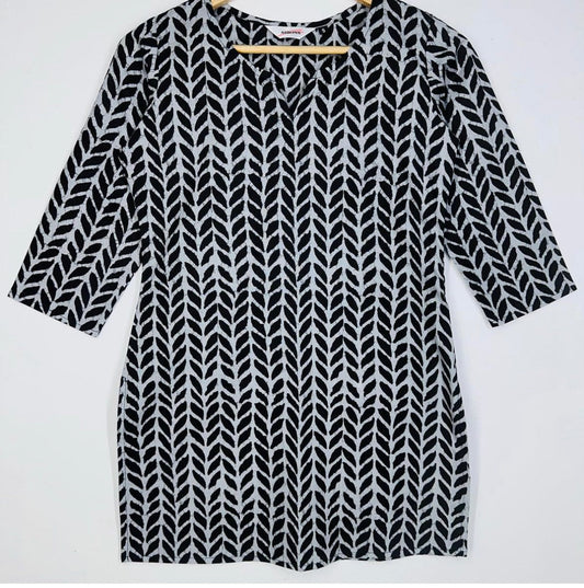 Grey leaves Short kurta