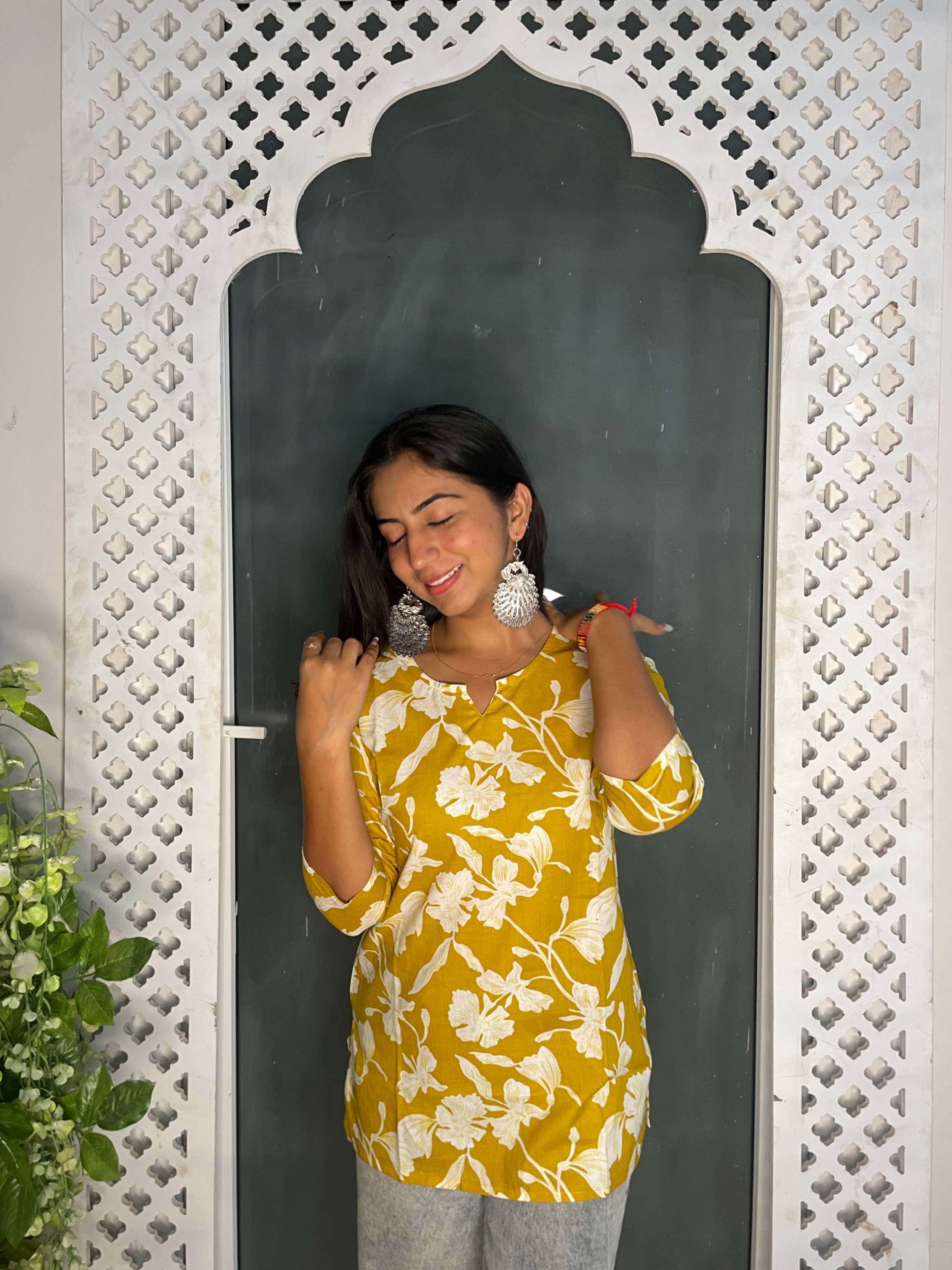 Mustard Short Kurti