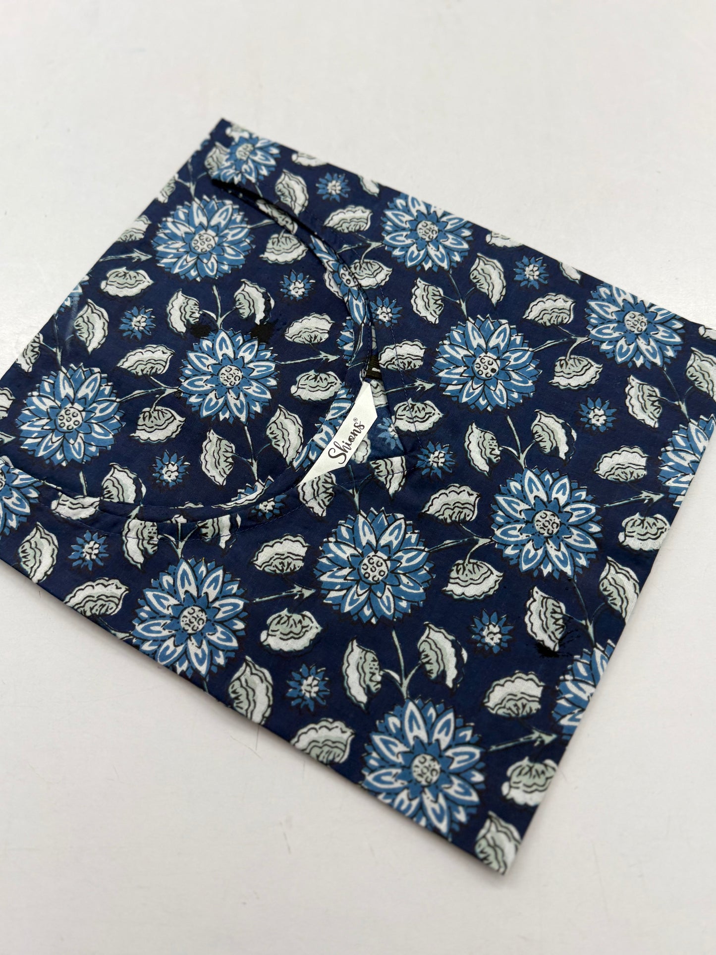 Blue Sleeveless Short Kurti