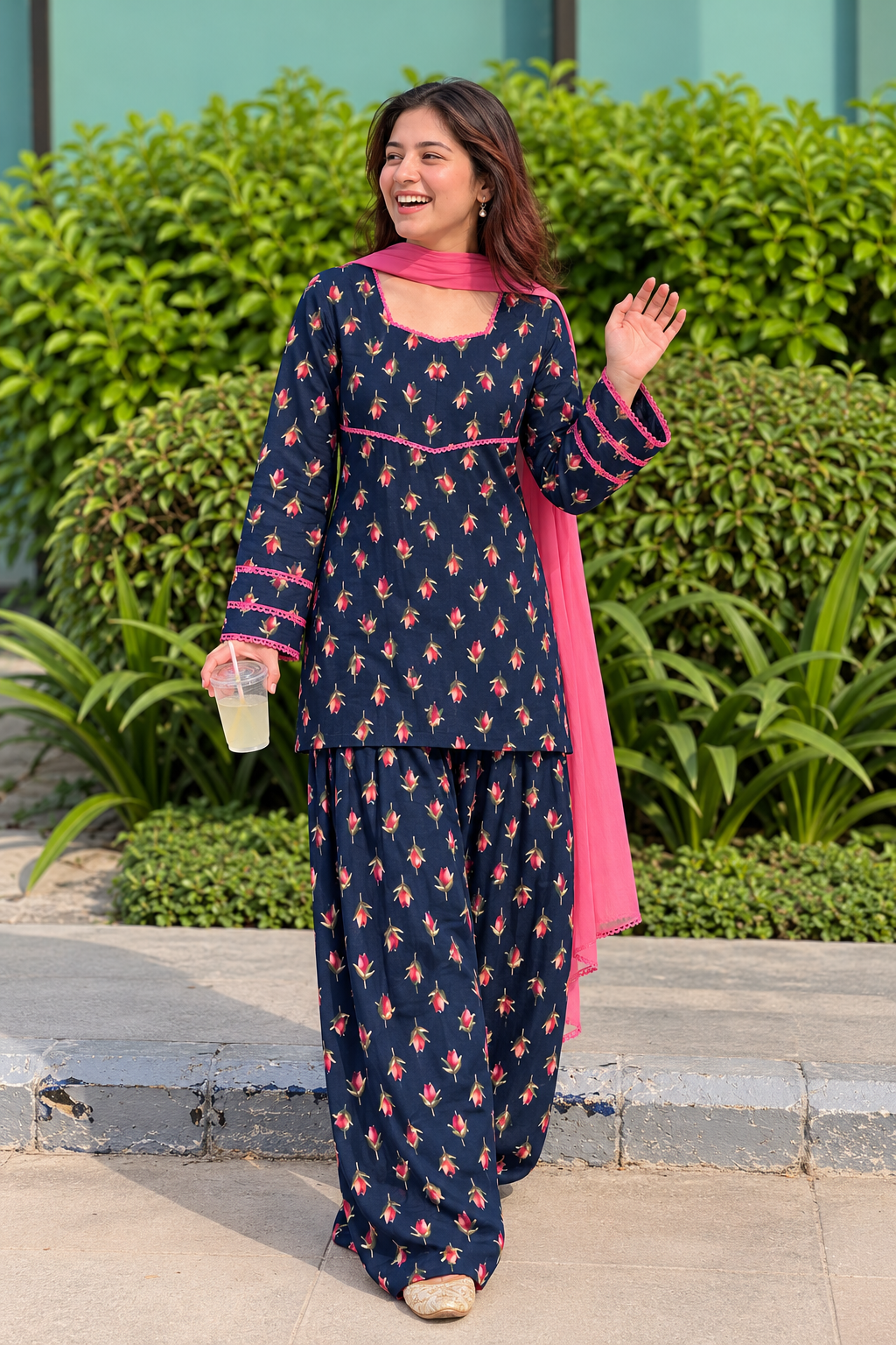 Rose Muse Farshi Salwar Set with dupatta