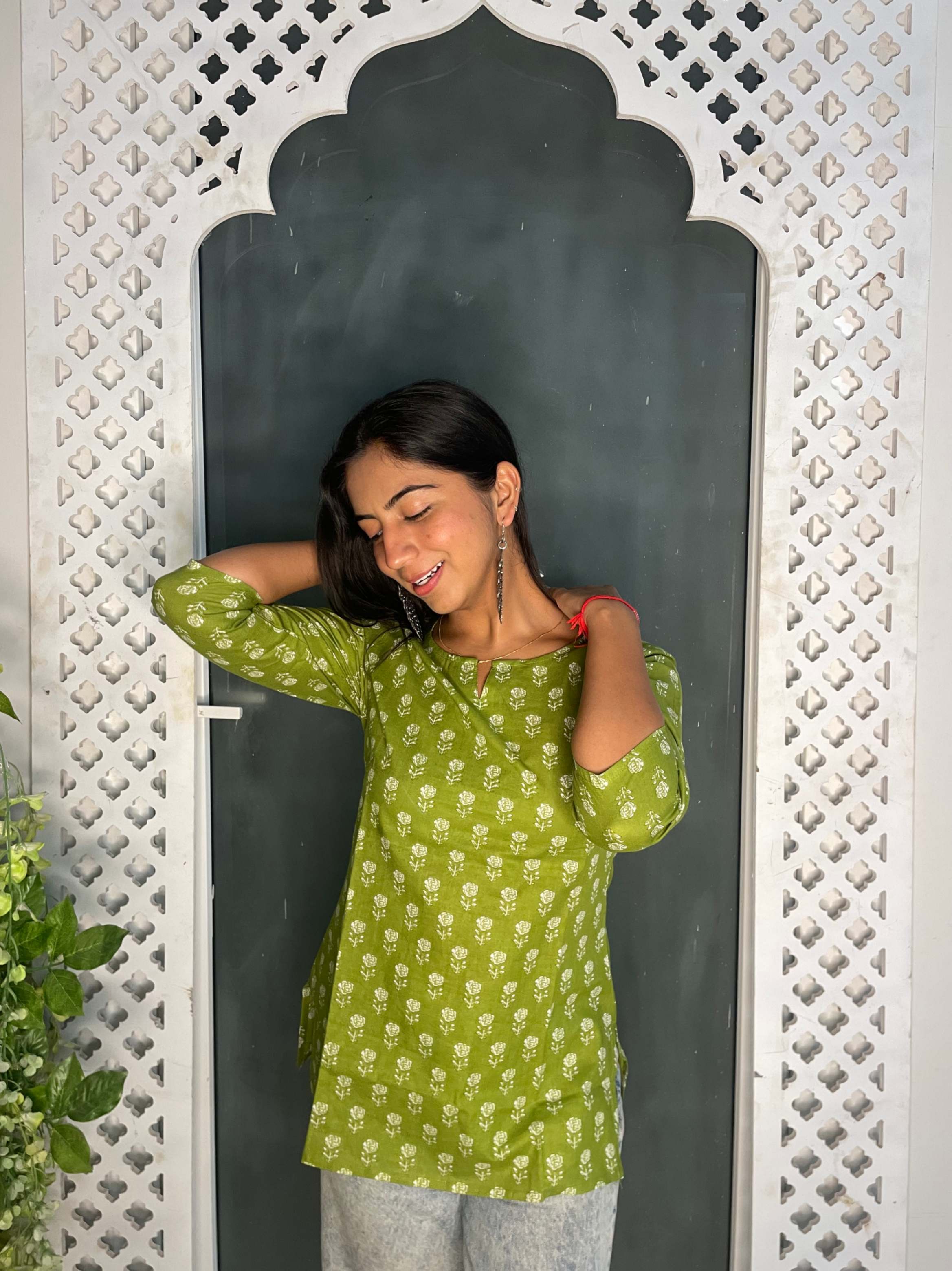 Green Short Kurti