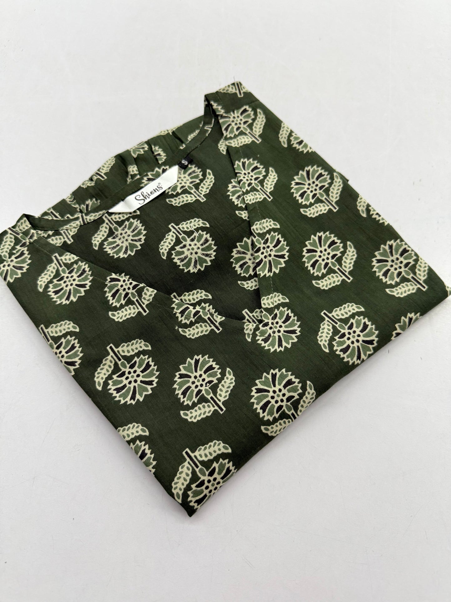 Green Sleeveless Peplum Top
