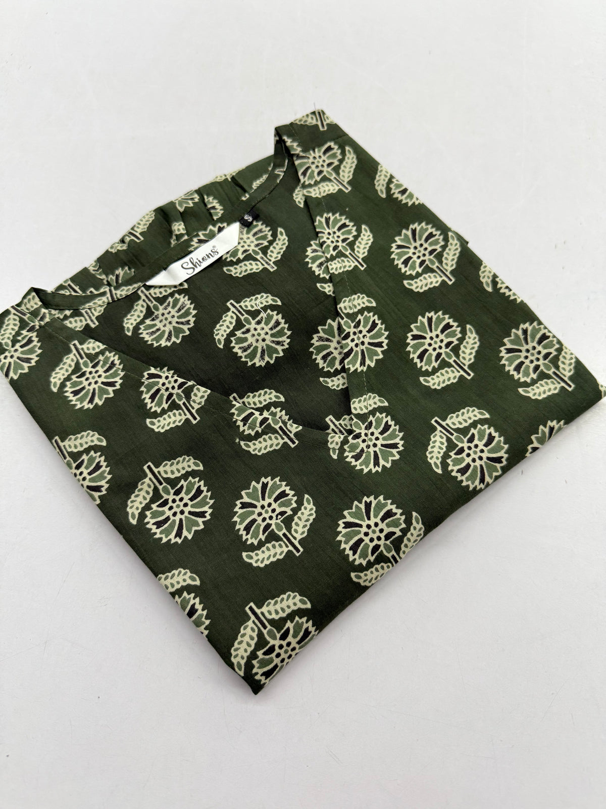 Green Sleeveless Peplum Top 02
