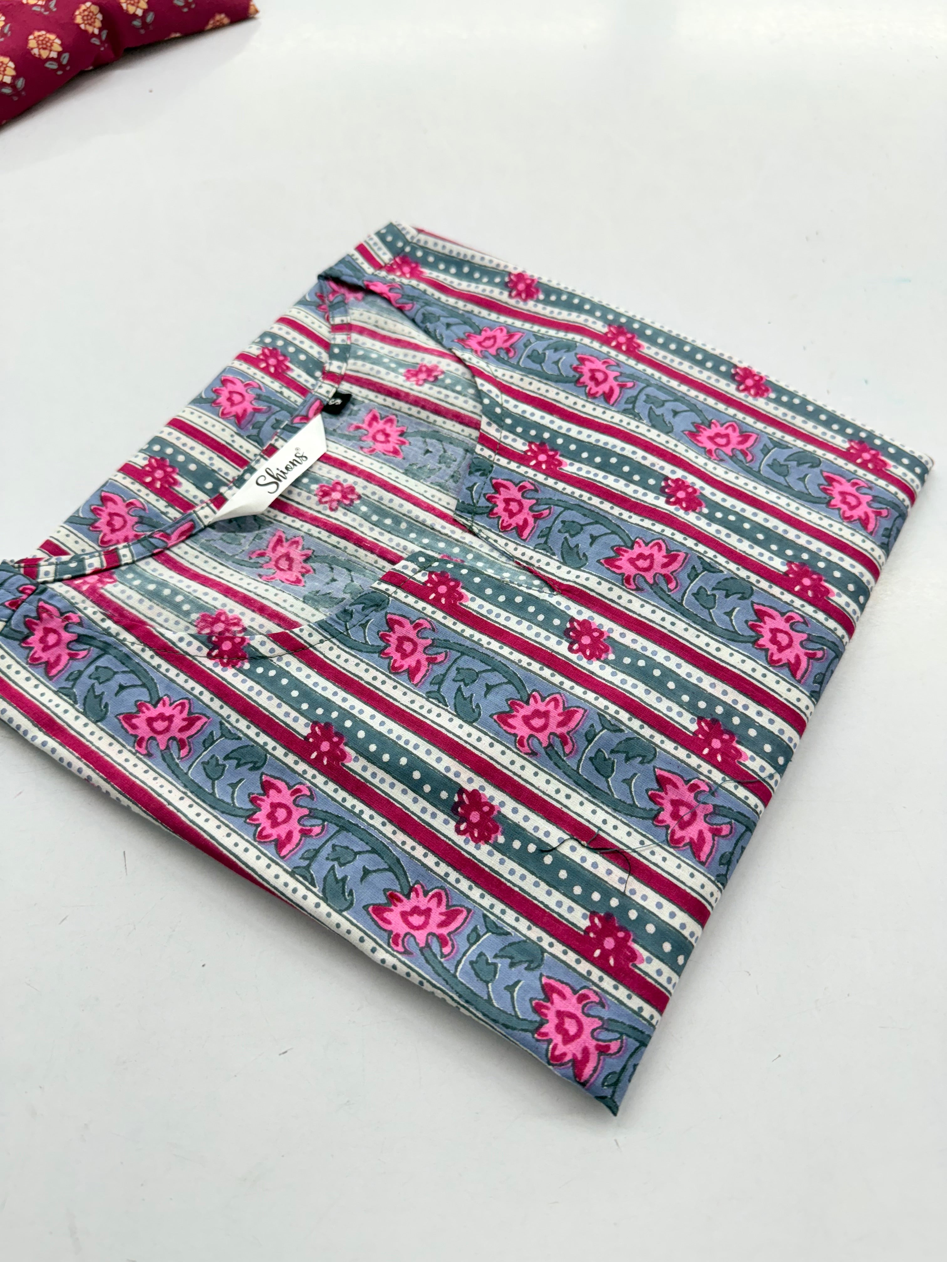 Flower Striped Short kurti