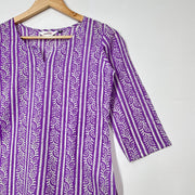Purple Strips Short kurti
