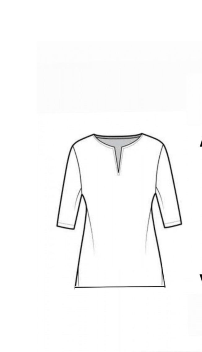 Red leaf short kurta