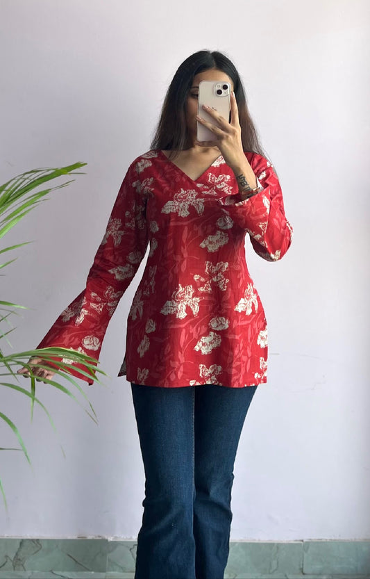 Chilli Bell Sleeves short kurti