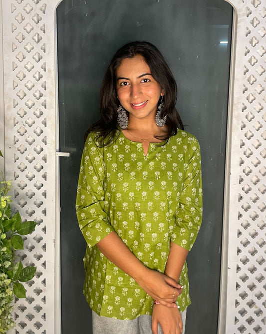 Green Short Kurti