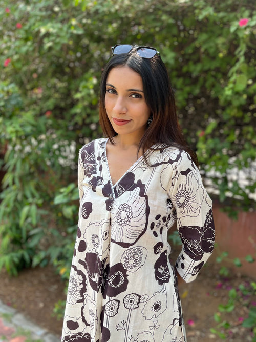Off white khadi cotton Co-Ord Set