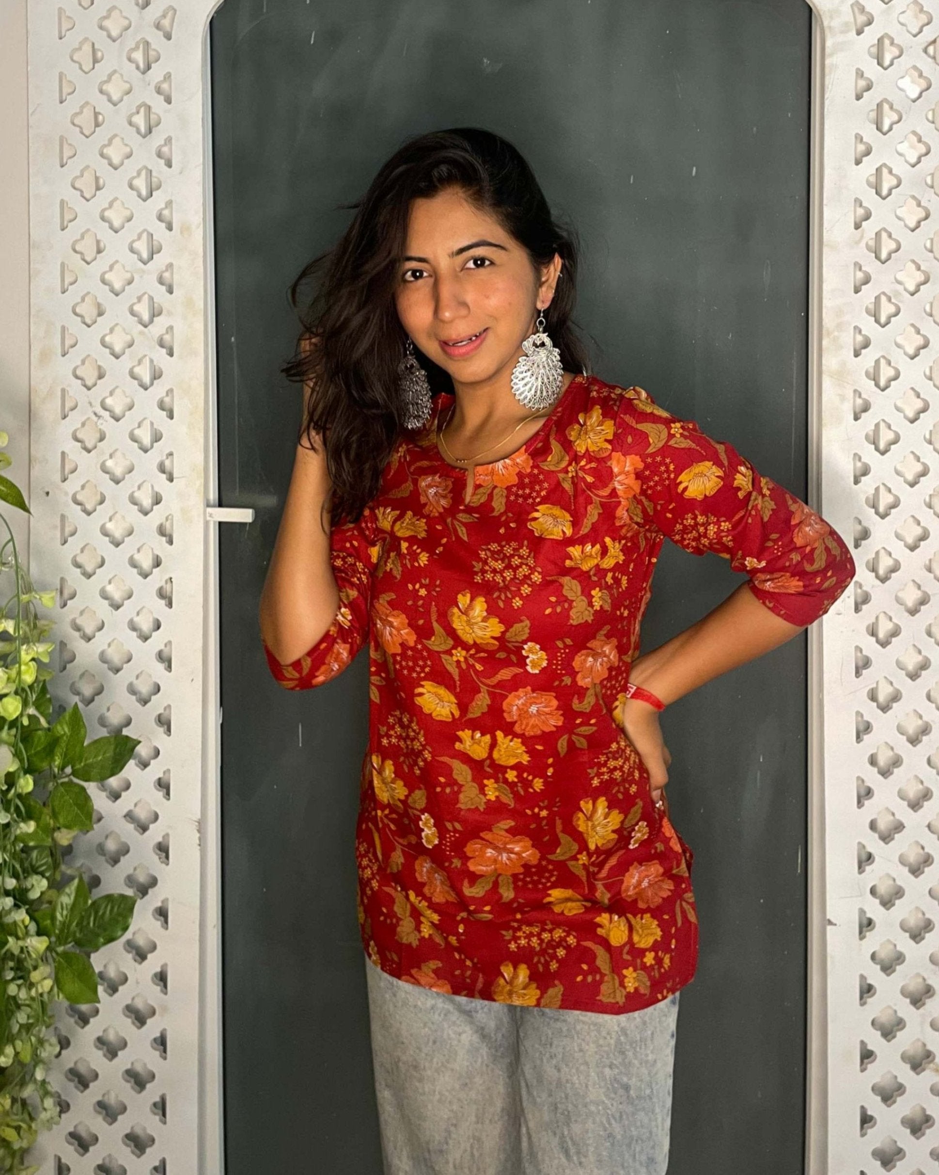 Red Short Kurti