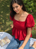 Scarlet Solid Top