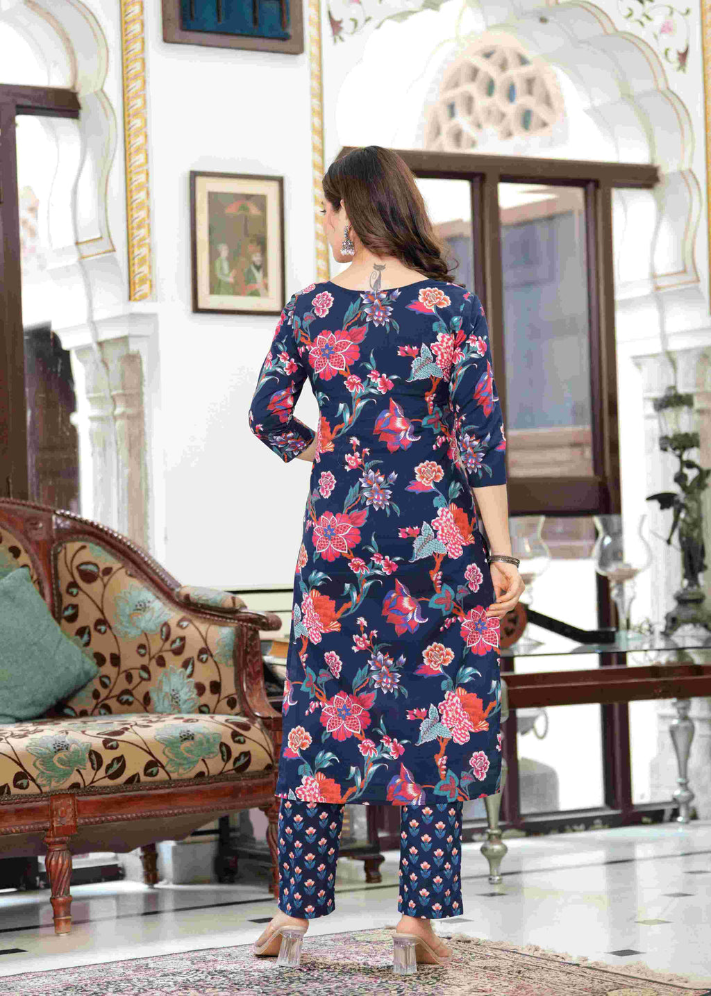 Midnight Bloom Floral Suit Set