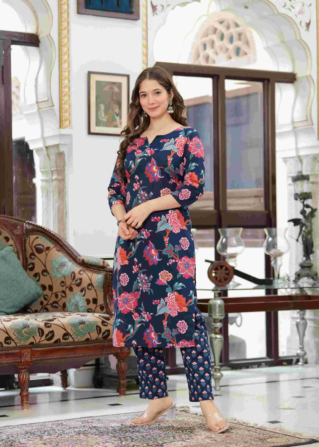 Midnight Bloom Floral Suit Set