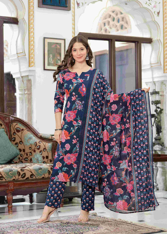 Midnight Bloom Floral Suit Set