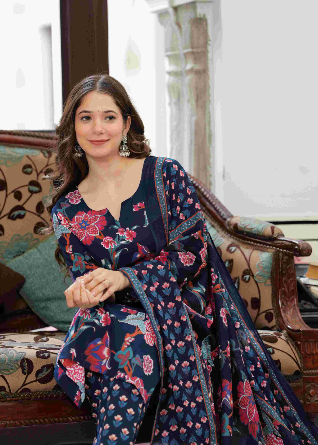 Midnight Bloom Floral Suit Set