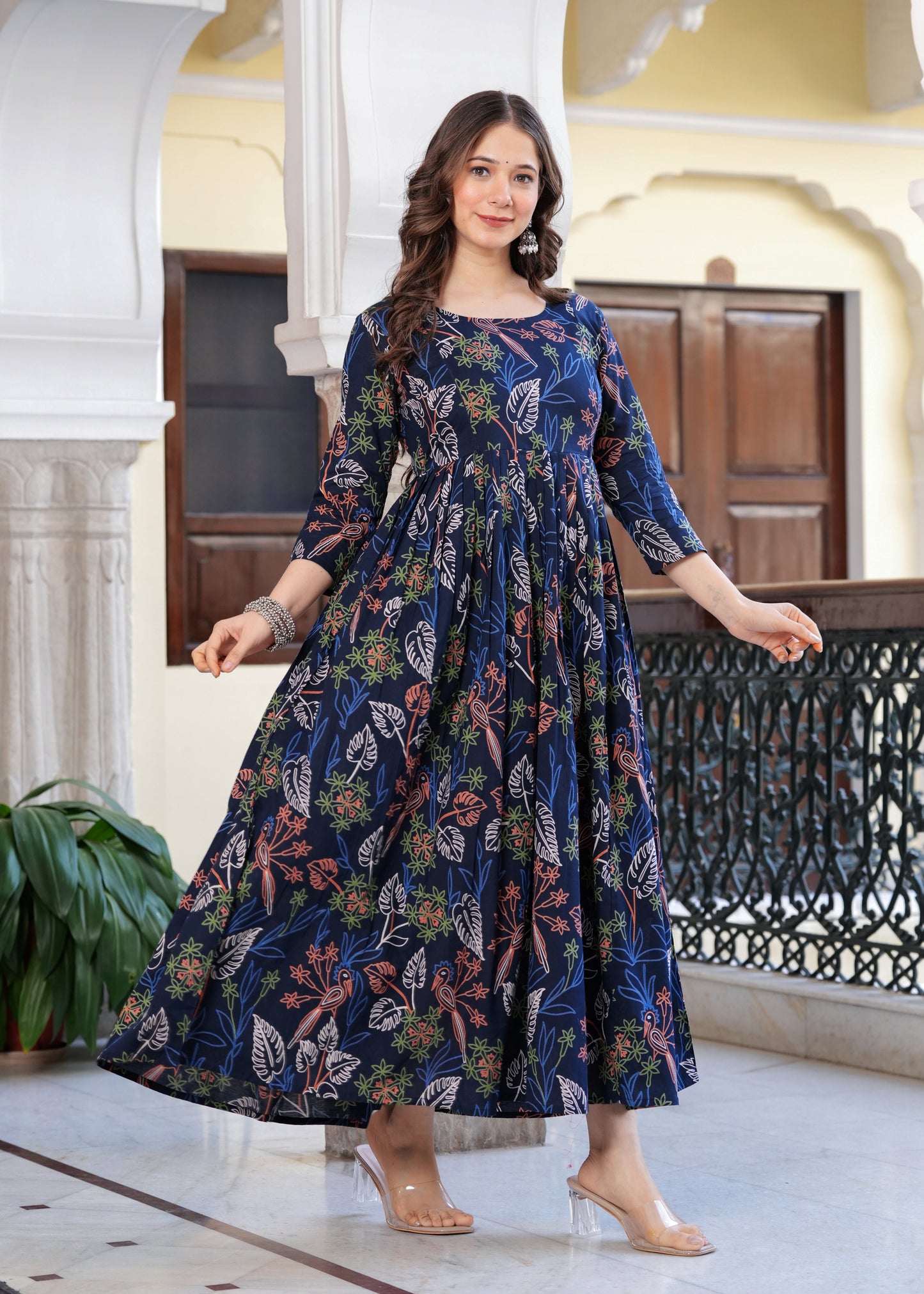 Navy blue Anarkali Dress
