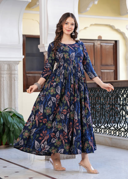 Navy blue Anarkali Dress