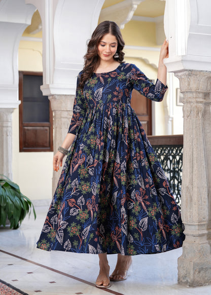 Navy blue Anarkali Dress
