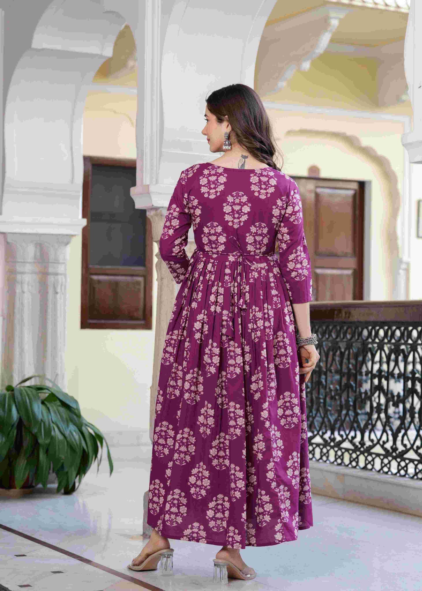 Royal Plum Anarkali Dress