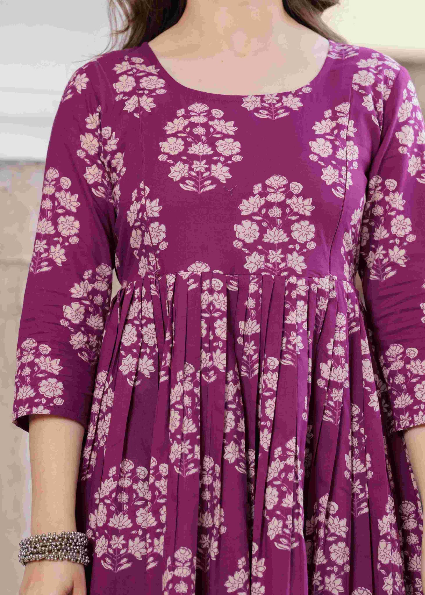 Royal Plum Anarkali Dress