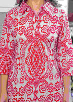 Scarlet Elegance Printed Co-ord Set