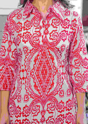 Scarlet Elegance Printed Co-ord Set