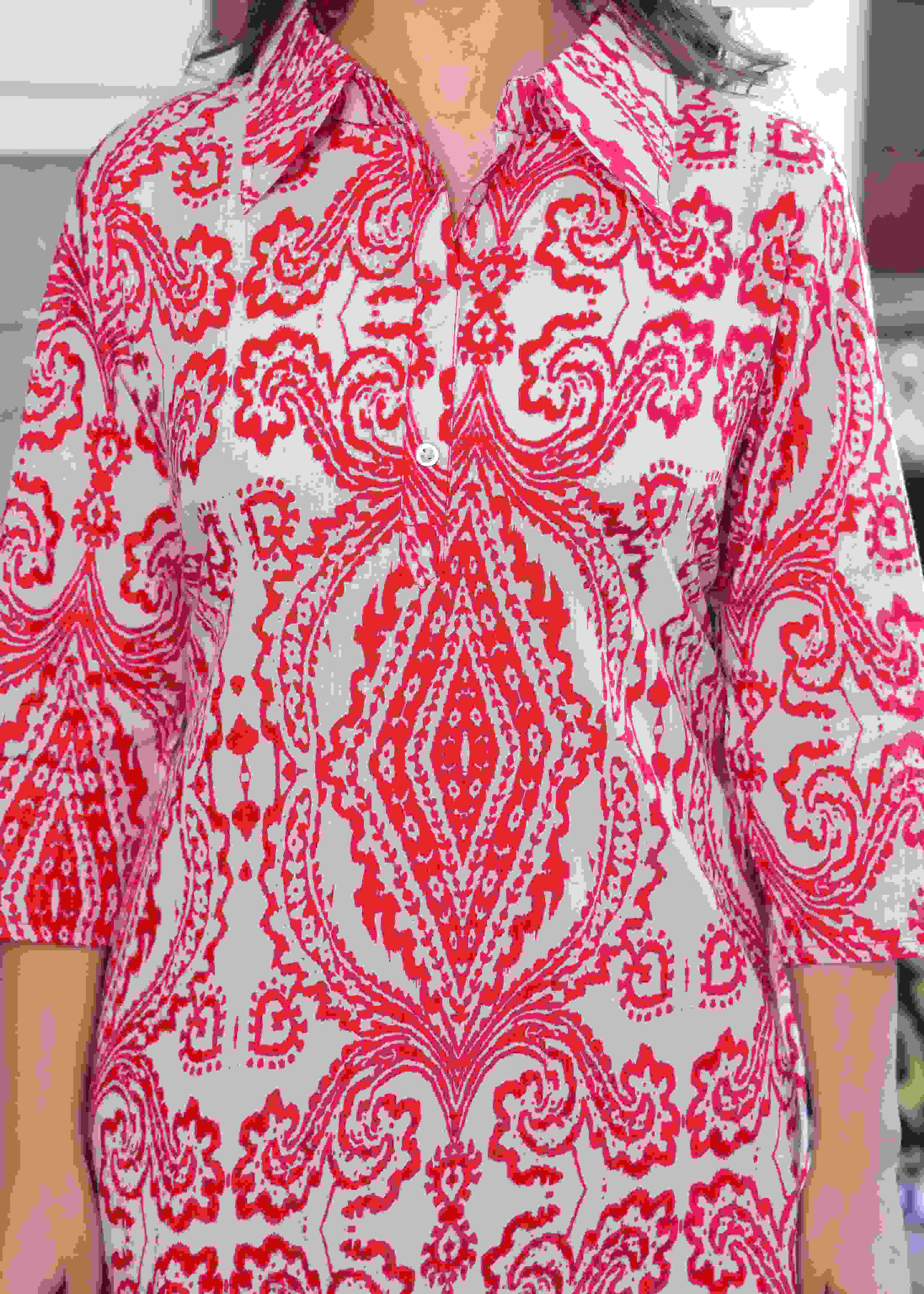 Scarlet Elegance Printed Co-ord Set