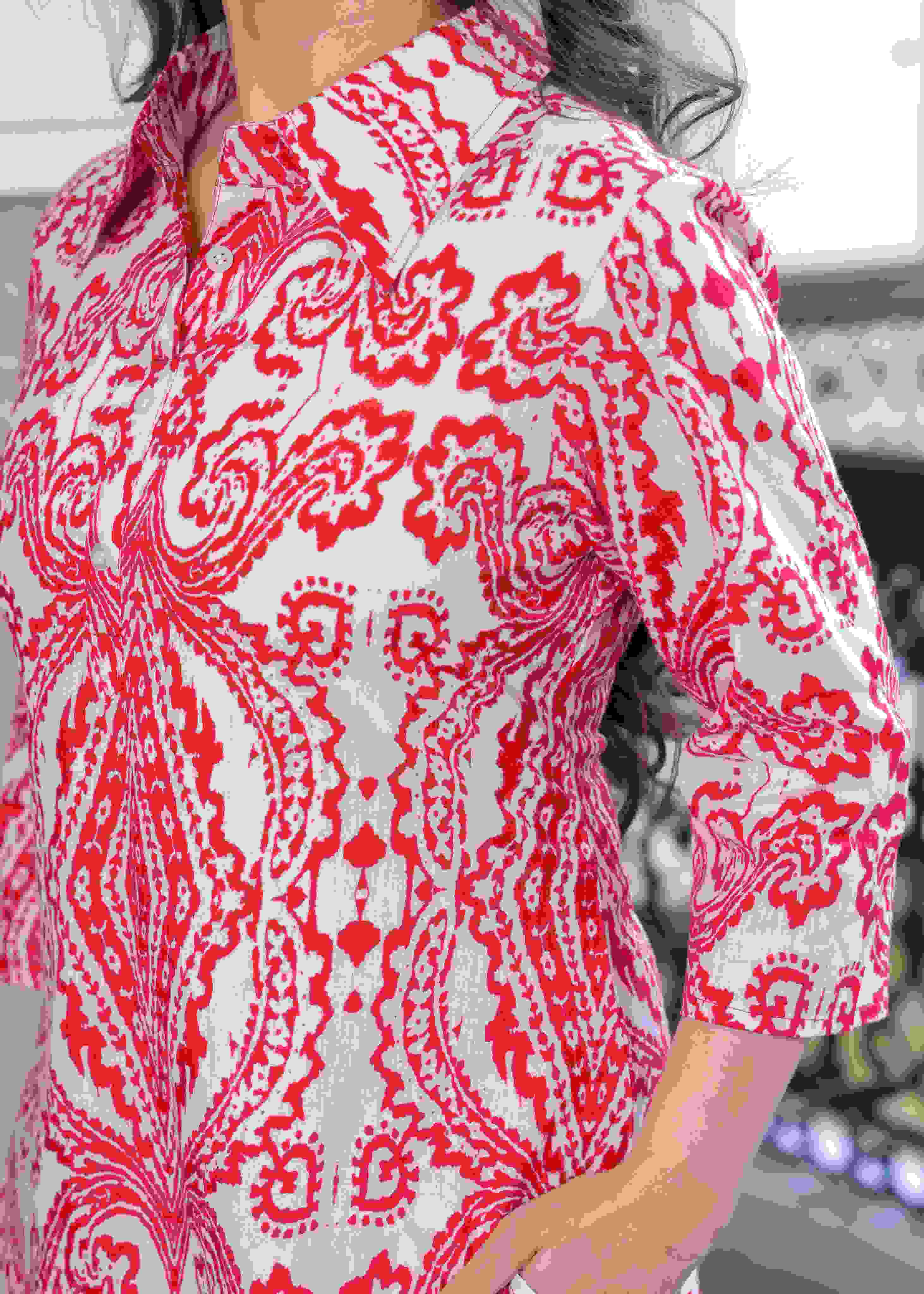 Scarlet Elegance Printed Co-ord Set