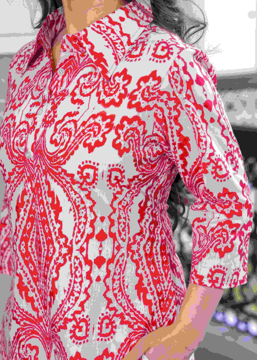 Scarlet Elegance Printed Co-ord Set