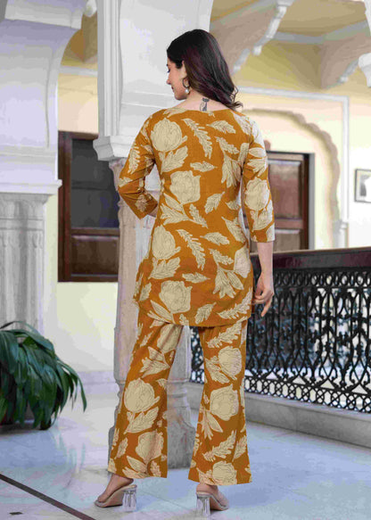 Golden Bloom Co-ord Set