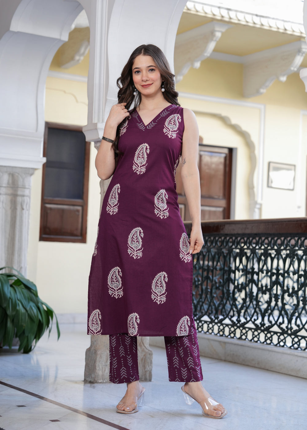 Maroon Paisley Bliss Co-ord Set