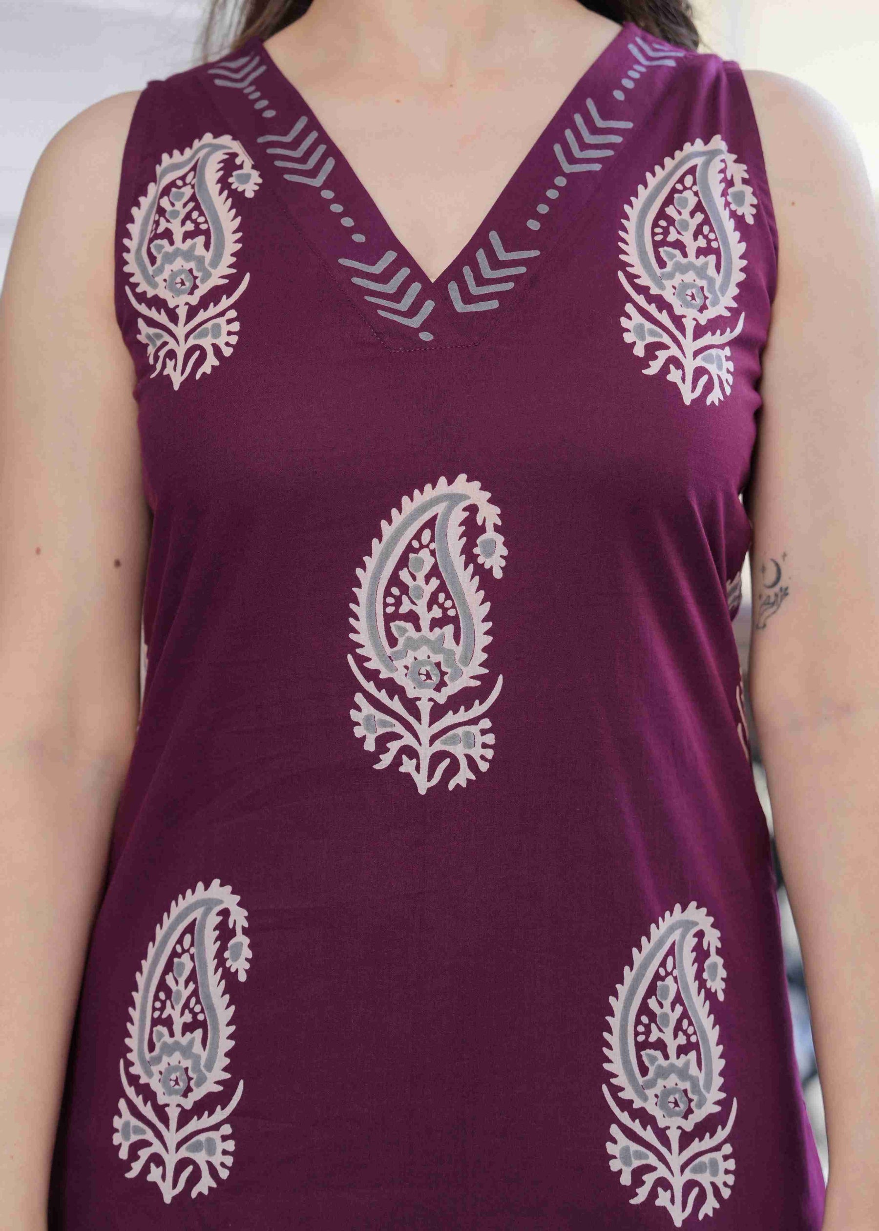 Maroon Paisley Bliss Co-ord Set