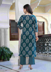 Teal Floral Heritage Co-ord Set
