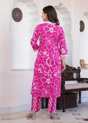 Pink Floral Print Co-ord Set