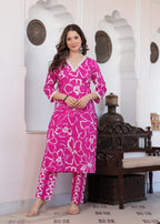 Pink Floral Print Co-ord Set