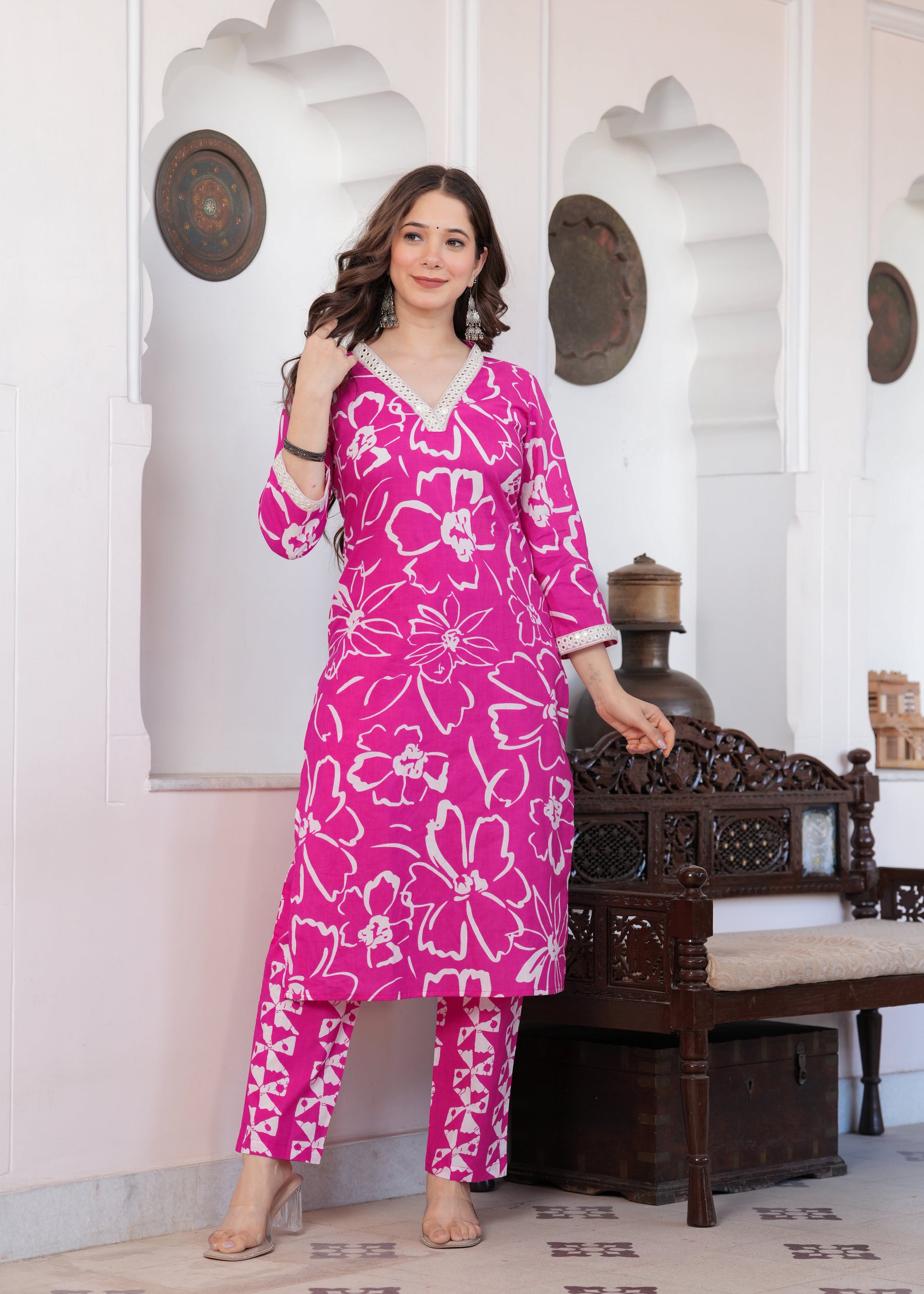 Pink Floral Print Co-ord Set