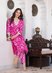Pink Floral Print Co-ord Set