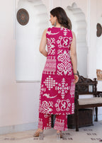 Pink Geometric Print Co-ord Set