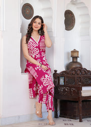 Pink Geometric Print Co-ord Set