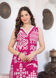 Pink Geometric Print Co-ord Set