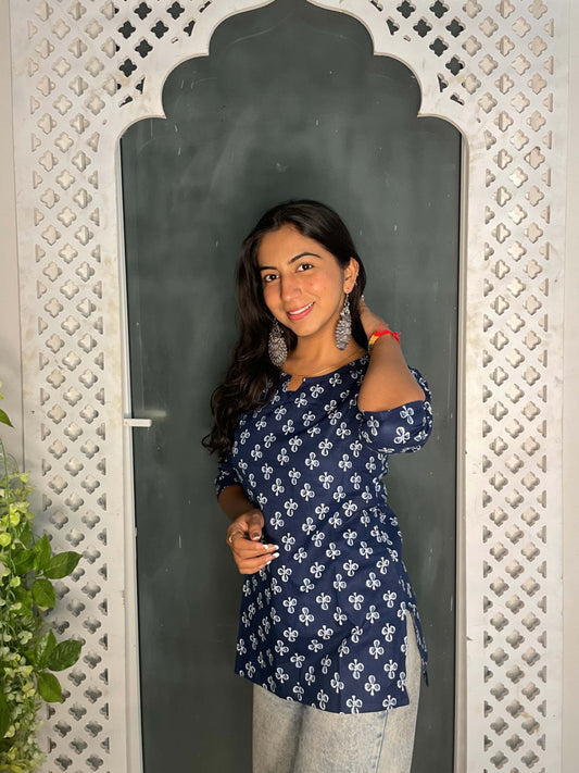 Blue Short Kurti