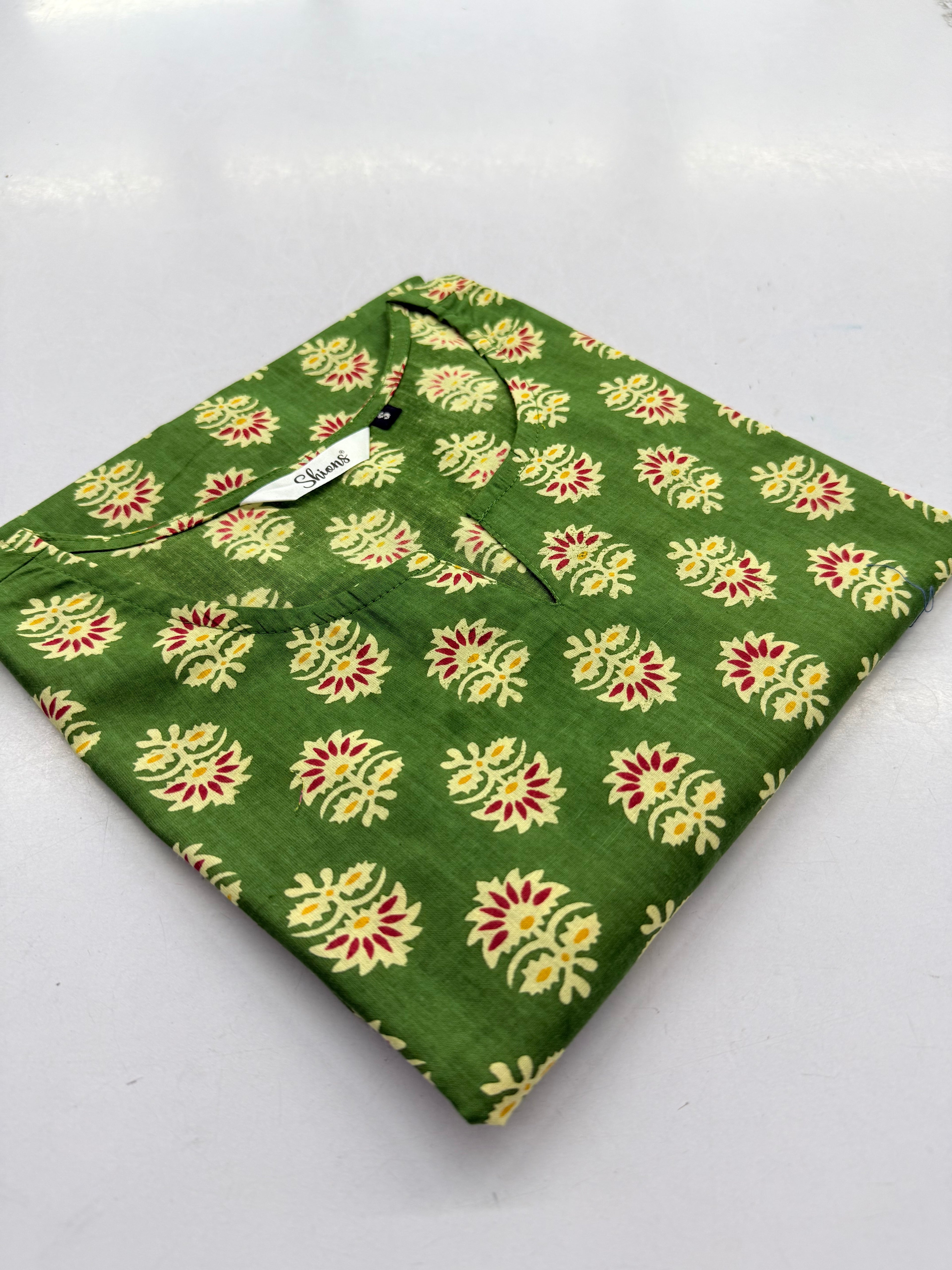 Green Short kurti -02