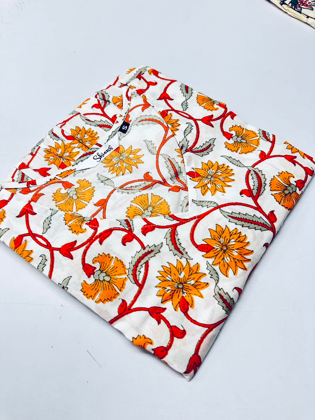 White full sleeves Peplum Top