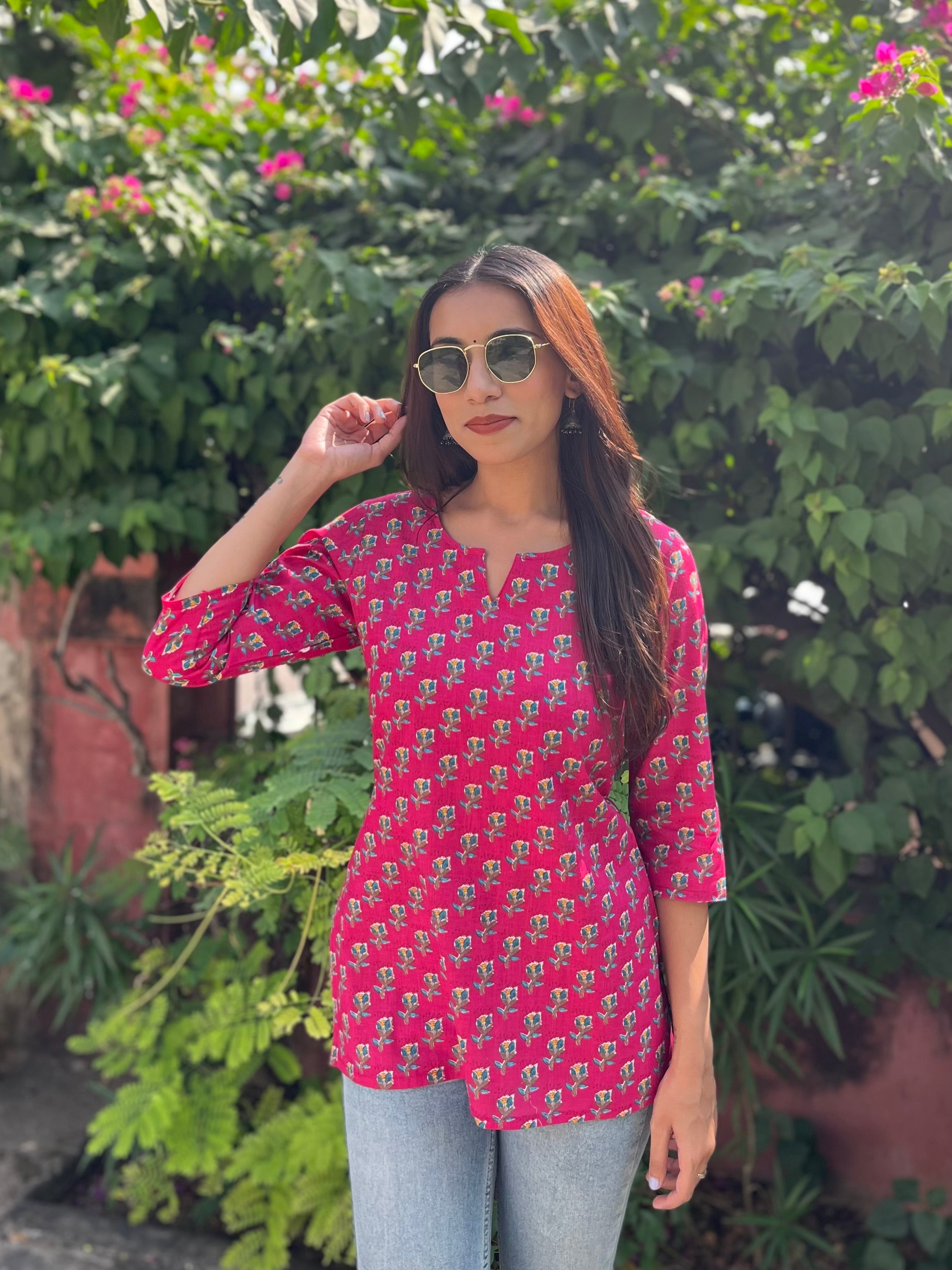Pink Short Kurti