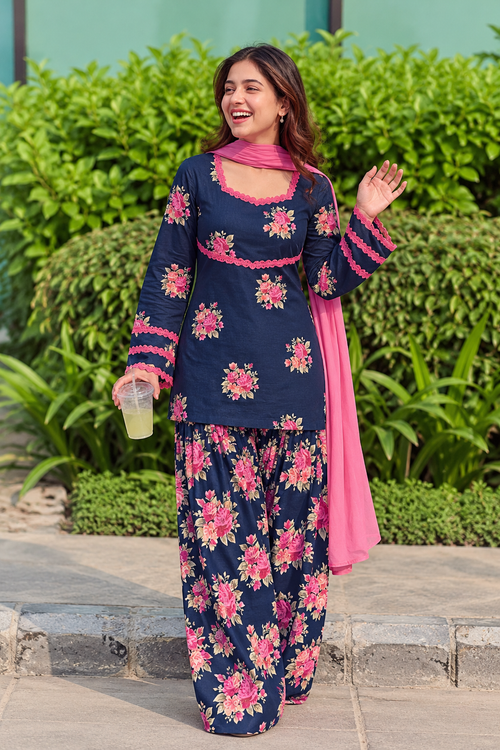 Gulab Farshi Salwar Set with dupatta