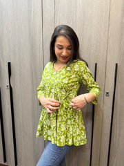 Green Angrakha Top