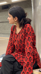 Maroon Buta Farshi Salwar Set