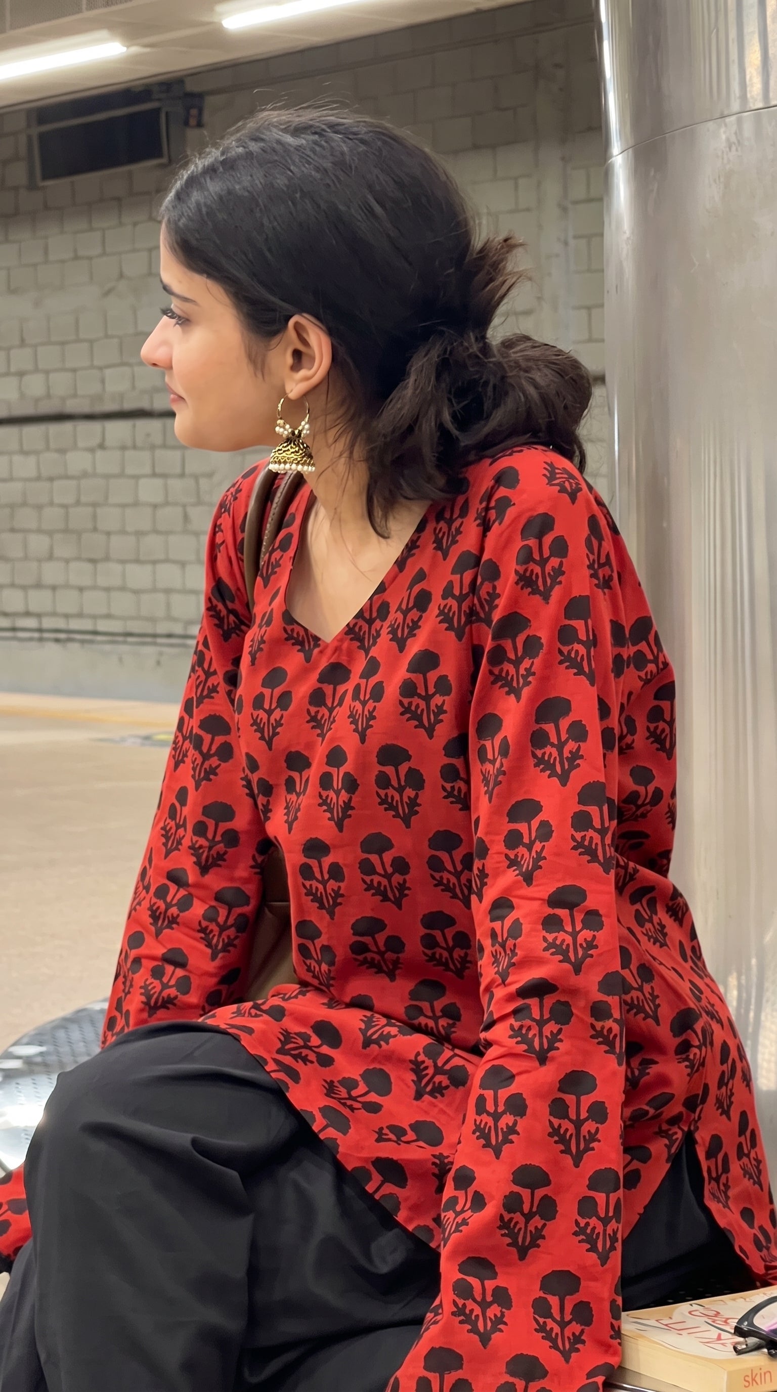 Maroon Buta Farshi Salwar Set