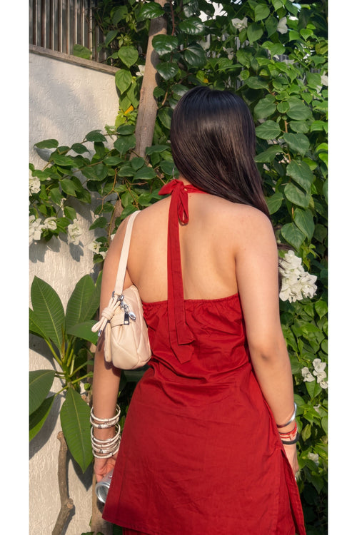 Summer Red Farshi Salwar Suit