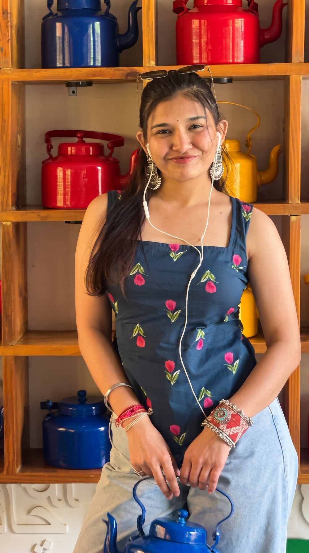 Indigo Desi Baddie Kurti